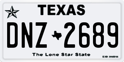 TX license plate DNZ2689