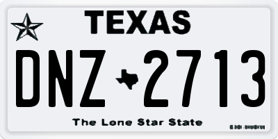 TX license plate DNZ2713