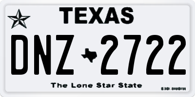 TX license plate DNZ2722