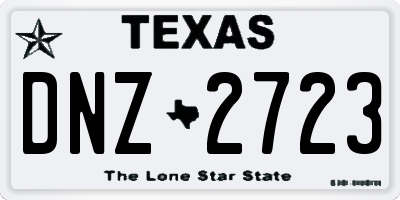 TX license plate DNZ2723