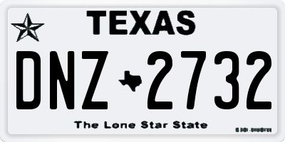 TX license plate DNZ2732