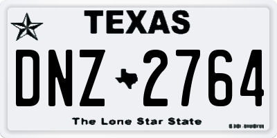 TX license plate DNZ2764