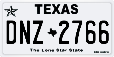 TX license plate DNZ2766