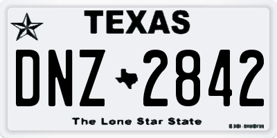 TX license plate DNZ2842
