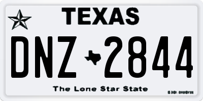 TX license plate DNZ2844
