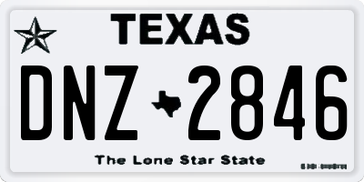 TX license plate DNZ2846