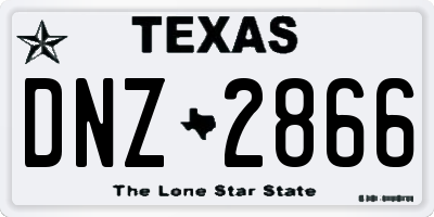TX license plate DNZ2866