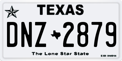 TX license plate DNZ2879