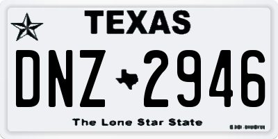 TX license plate DNZ2946