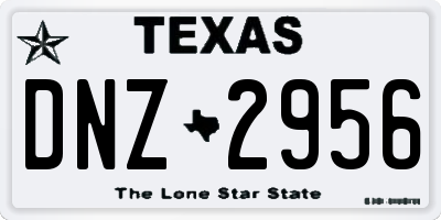 TX license plate DNZ2956