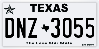 TX license plate DNZ3055