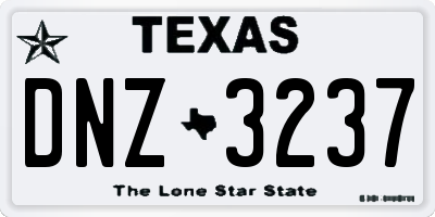 TX license plate DNZ3237