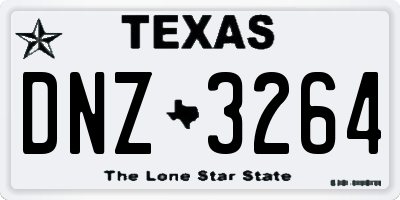 TX license plate DNZ3264