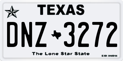 TX license plate DNZ3272
