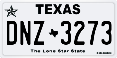 TX license plate DNZ3273