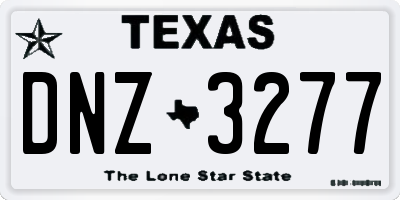 TX license plate DNZ3277