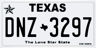 TX license plate DNZ3297