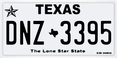 TX license plate DNZ3395
