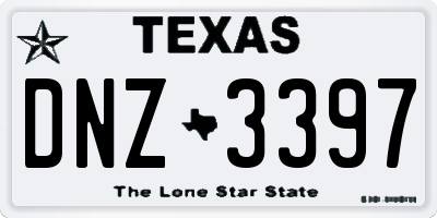 TX license plate DNZ3397
