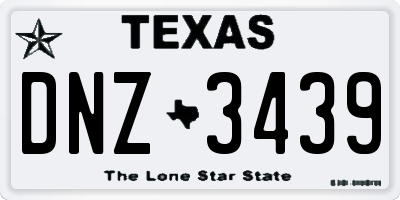 TX license plate DNZ3439