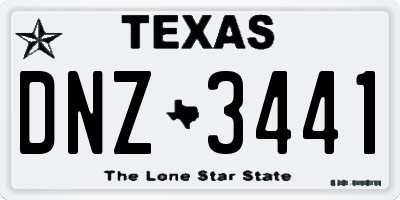 TX license plate DNZ3441