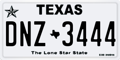TX license plate DNZ3444