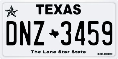 TX license plate DNZ3459