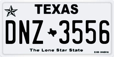 TX license plate DNZ3556