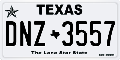 TX license plate DNZ3557