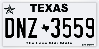 TX license plate DNZ3559