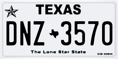 TX license plate DNZ3570