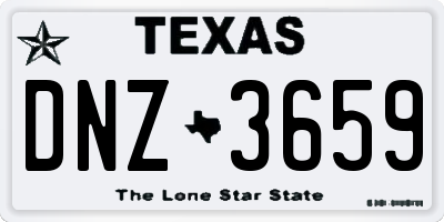 TX license plate DNZ3659