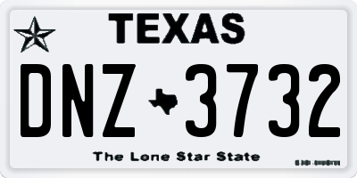 TX license plate DNZ3732