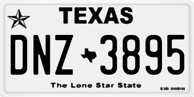 TX license plate DNZ3895