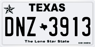 TX license plate DNZ3913