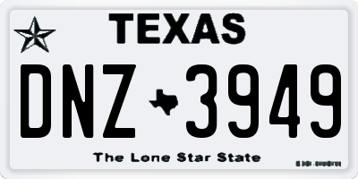 TX license plate DNZ3949