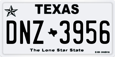 TX license plate DNZ3956