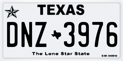 TX license plate DNZ3976