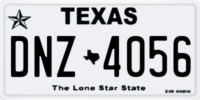 TX license plate DNZ4056