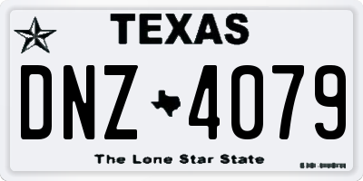 TX license plate DNZ4079