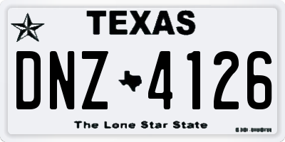 TX license plate DNZ4126