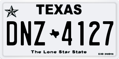TX license plate DNZ4127