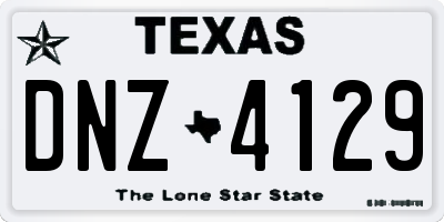 TX license plate DNZ4129
