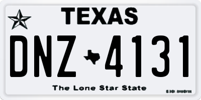 TX license plate DNZ4131