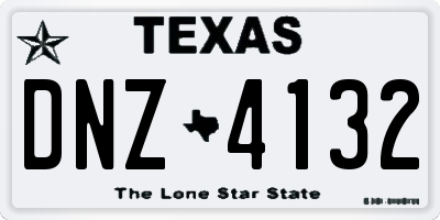 TX license plate DNZ4132