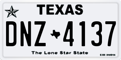 TX license plate DNZ4137