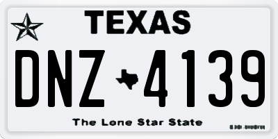 TX license plate DNZ4139