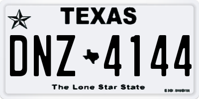 TX license plate DNZ4144