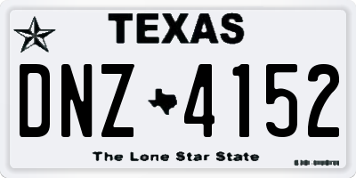 TX license plate DNZ4152