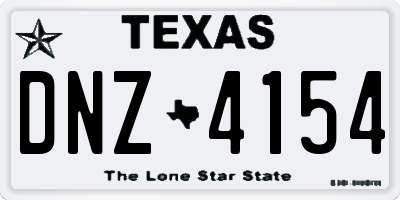TX license plate DNZ4154
